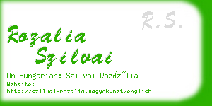 rozalia szilvai business card